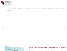 Tablet Screenshot of billingschristianschool.org